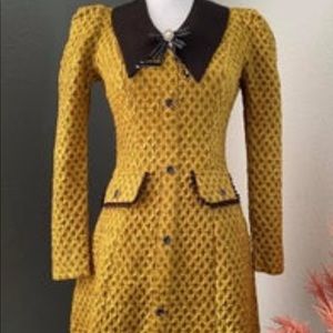 Mustard long sleeve dress